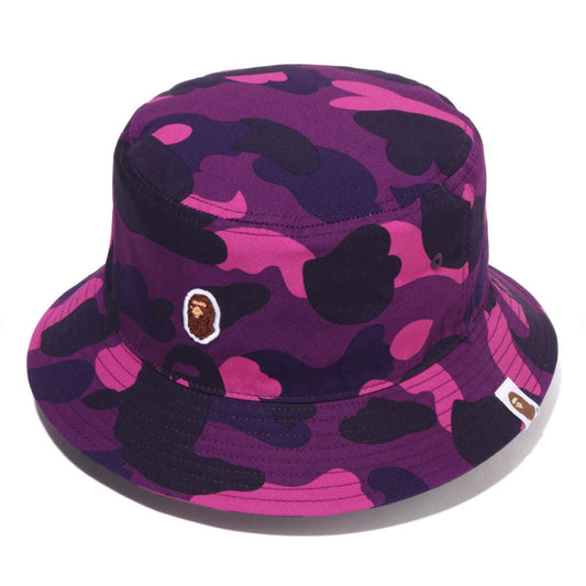 A BATHING APE BAPE COLOR CAMO BUCKET HAT PURPLE