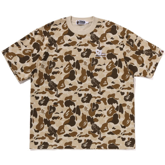 A BATHING APE BAPE DEF JAM CAMO RELAXED FIT TEE BEIGE