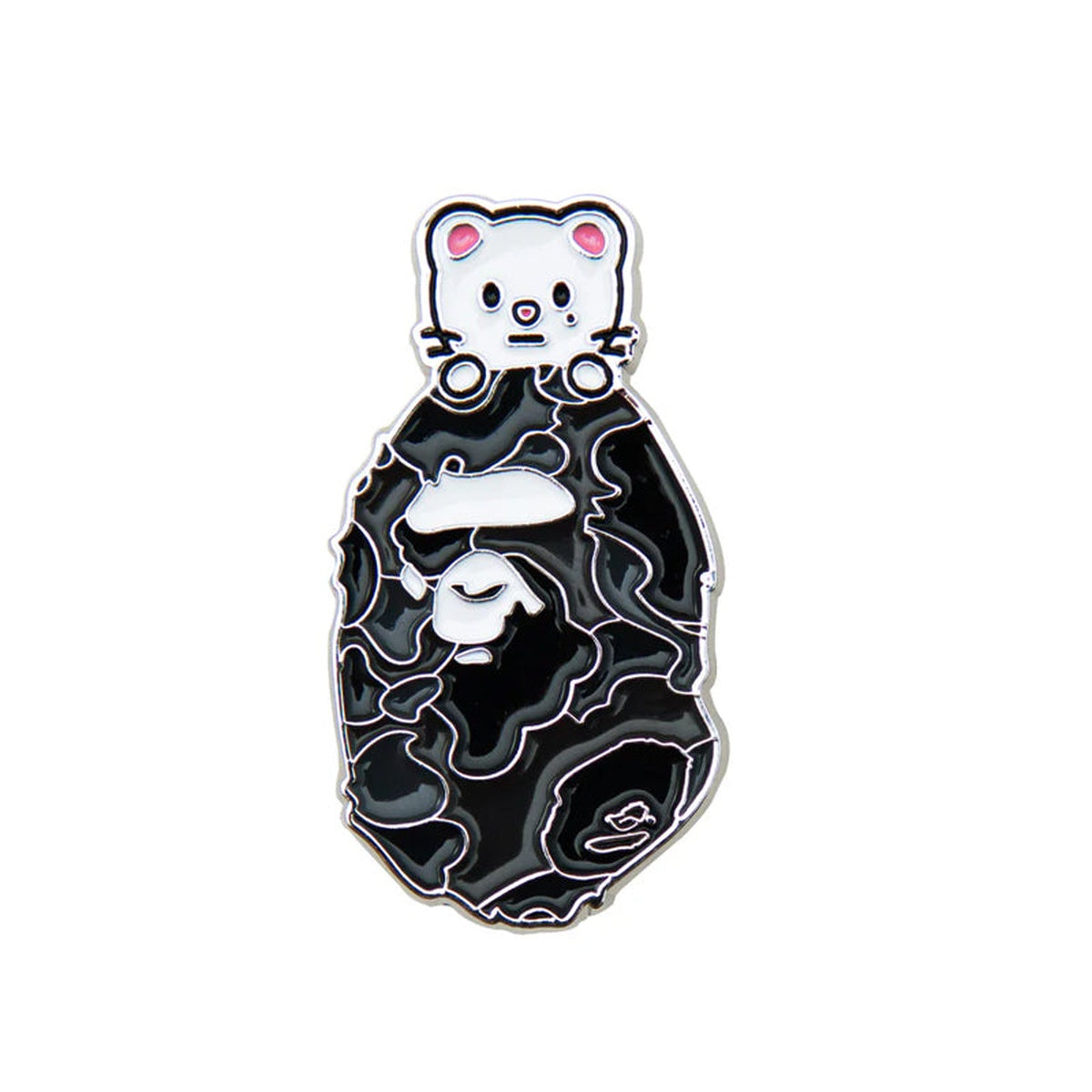 A BATHING APE BAPE STRAYKIDS JINIRET METAL PIN BLACK