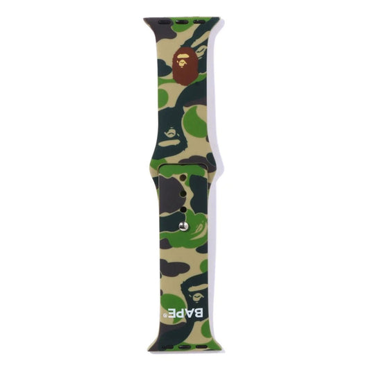 A BATHING APE BAPE ABC CAMO WATCH BAND FOR APPLE WATCH GREEN