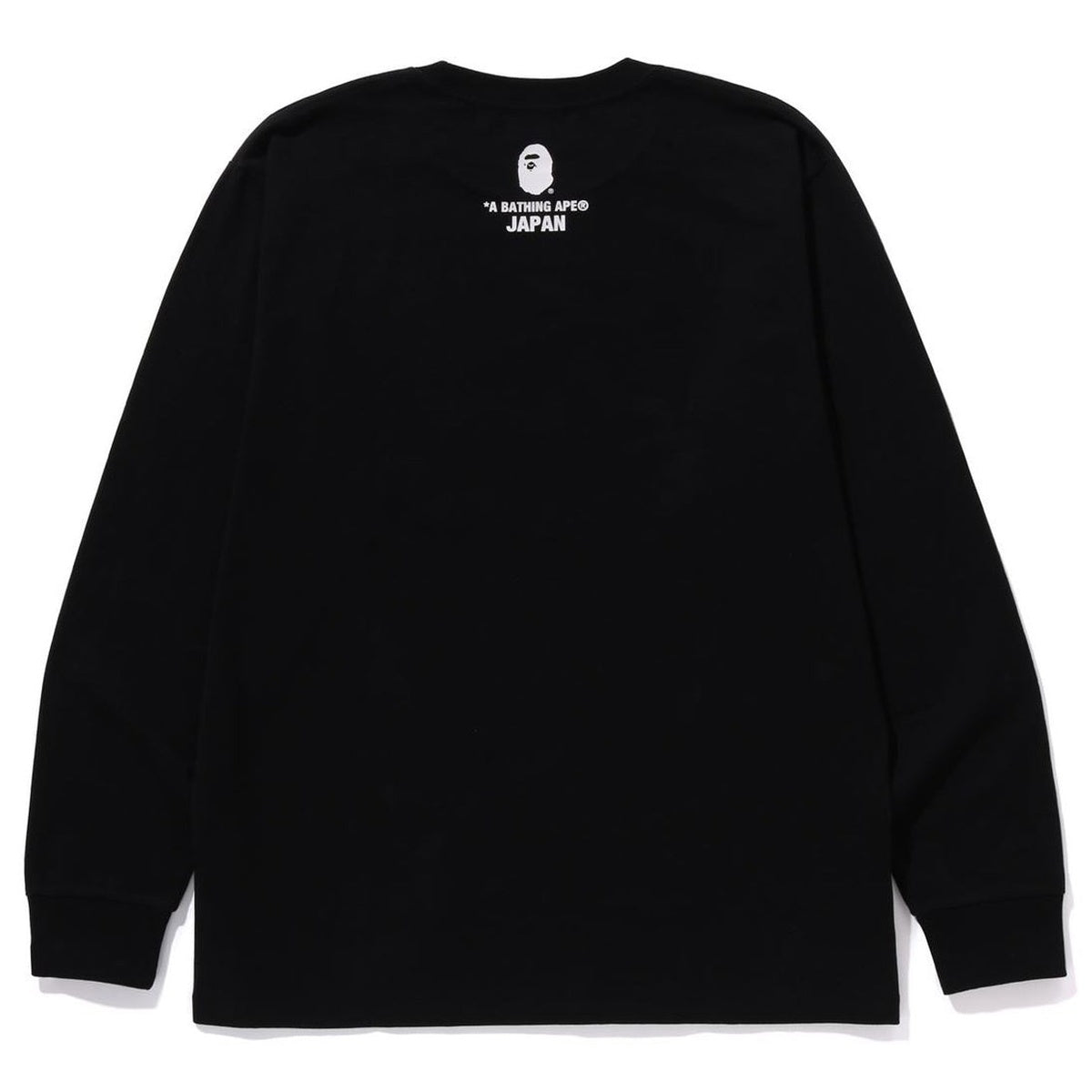 A BATHING APE BAPE JAPAN COLLEGE CITY L/S TEE BLACK