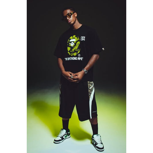 A BATHING APE BAPE CR7 LIFE APE RELAXED FIT TEE BLACK